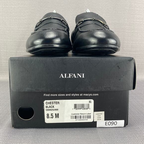 Alfani Chester Black Leather Upper Bit Loafer Shoes Mens 8.5M - Picture 9 of 9